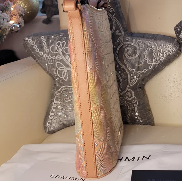 Brahmin Katie Scallop Bondi Iridescent Adjustable Crossbody Bag NWT - Picture 4 of 10